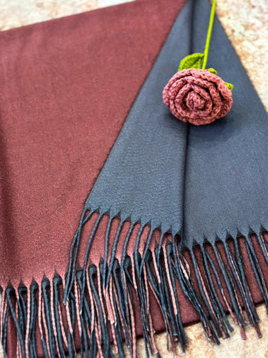 Two-Tone Wool Edit - Brick Red