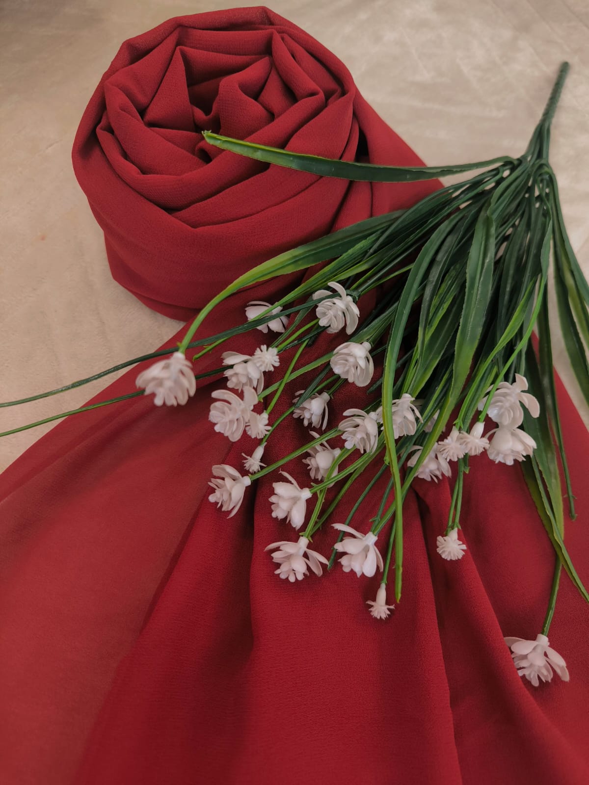 Georgette Chiffon - Crimson