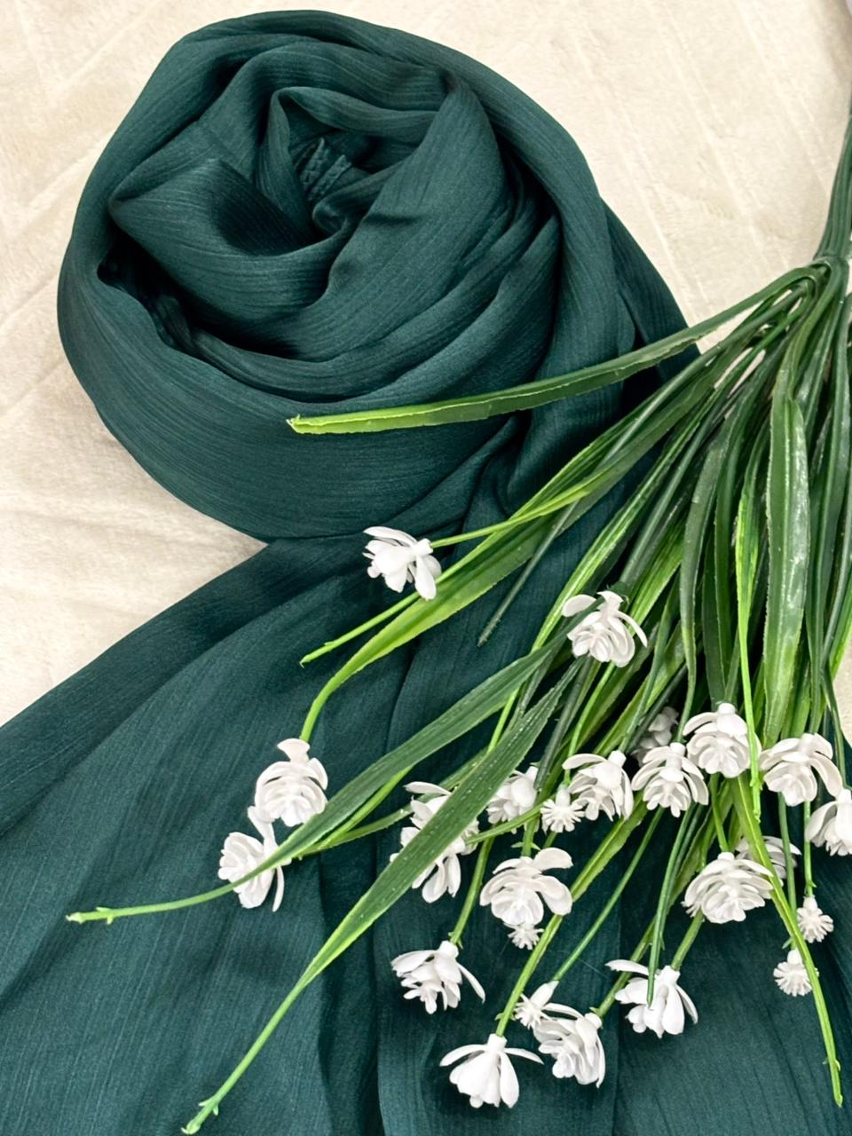 Crinkle Silk - Emerald