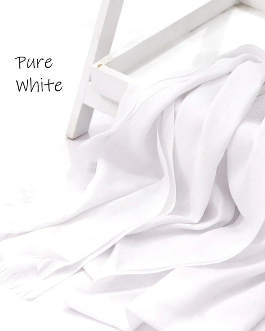 Turkish Lawn Hijab - White